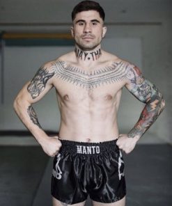 Odziez Treningowa MANTO | Manto Spodenki Muay Thai Dual Czarno-Srebrne