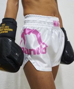 Odziez Treningowa MANTO | Manto Spodenki Muay Thai Dual Biale